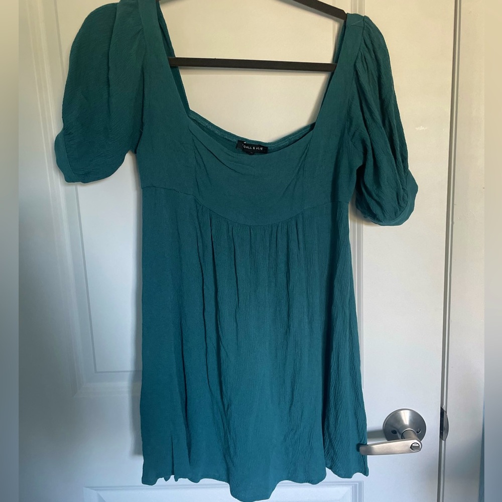 Teal mini dress